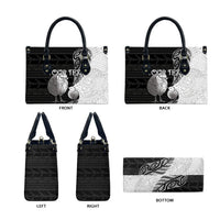 Personalised New Zealand Father's Day Leather Bag Papa Kiwi Bird Tribal Pattern