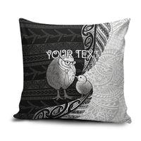 Personalised New Zealand Father's Day Pillow Cover Papa Kiwi Bird Tribal Pattern