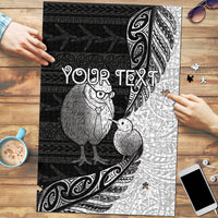 Personalised New Zealand Father's Day Puzzle Papa Kiwi Bird Tribal Pattern