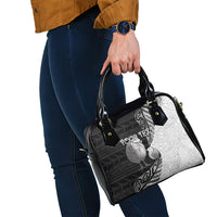 Personalised New Zealand Father's Day Shoulder Handbag Papa Kiwi Bird Tribal Pattern