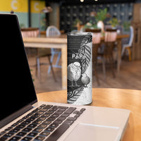 Personalised New Zealand Father's Day Skinny Tumbler Papa Kiwi Bird Tribal Pattern