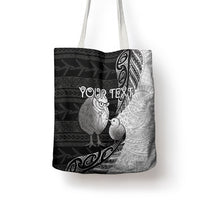 Personalised New Zealand Father's Day Tote Bag Papa Kiwi Bird Tribal Pattern