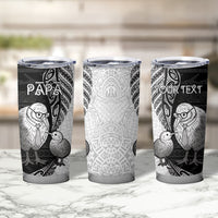 Personalised New Zealand Father's Day Tumbler Cup Papa Kiwi Bird Tribal Pattern