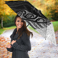 Personalised New Zealand Father's Day Umbrella Papa Kiwi Bird Tribal Pattern