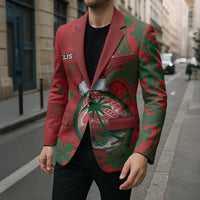 Guam Christmas Blazer Chamorro Seal Hat Santa Tribal Waves - Polynesian Pride