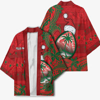 Guam Christmas Kimono Chamorro Seal Hat Santa Tribal Waves - Polynesian Pride