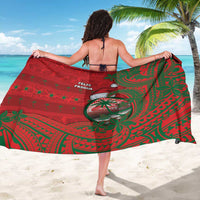 Guam Christmas Sarong Chamorro Seal Hat Santa Tribal Waves - Polynesian Pride