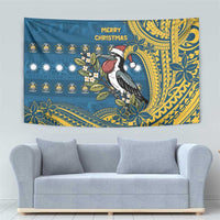 Nauru Christmas Tapestry Frigatebird Bird Santa Tribal Waves - Polynesian Pride