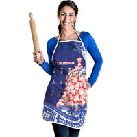 Northern Mariana Islands Christmas Apron Seashell Xmas Tree Tribal Waves - Polynesian Pride