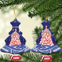 Northern Mariana Islands Christmas Ceramic Ornament Seashell Xmas Tree Tribal Waves - Polynesian Pride