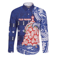 Northern Mariana Islands Christmas Family Matching Short Sleeve Bodycon Dress and Hawaiian Shirt Seashell Xmas Tree Tribal Waves - Polynesian Pride