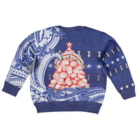 Northern Mariana Islands Christmas Kid Ugly Christmas Sweater Seashell Xmas Tree Tribal Waves - Polynesian Pride