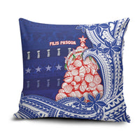 Northern Mariana Islands Christmas Pillow Cover Seashell Xmas Tree Tribal Waves - Polynesian Pride