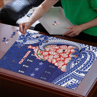 Northern Mariana Islands Christmas Puzzle Seashell Xmas Tree Tribal Waves - Polynesian Pride