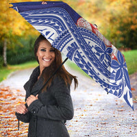 Northern Mariana Islands Christmas Umbrella Seashell Xmas Tree Tribal Waves - Polynesian Pride