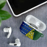 Solomon Islands Christmas AirPods Case Seashell Xmas Tree Tribal Waves - Polynesian Pride