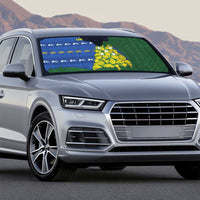 Solomon Islands Christmas Auto Sun Shade Seashell Xmas Tree Tribal Waves - Polynesian Pride