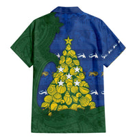 Solomon Islands Christmas Family Matching Mermaid Dress and Hawaiian Shirt Seashell Xmas Tree Tribal Waves DT05 - Polynesian Pride