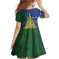 Solomon Islands Christmas Family Matching Tank Maxi Dress and Hawaiian Shirt Seashell Xmas Tree Tribal Waves - Polynesian Pride