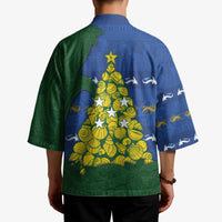 Solomon Islands Christmas Kimono Seashell Xmas Tree Tribal Waves - Polynesian Pride