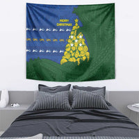 Solomon Islands Christmas Tapestry Seashell Xmas Tree Tribal Waves - Polynesian Pride