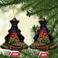 New Caledonia Christmas Ceramic Ornament Seashell Xmas Tree Tribal Waves - Polynesian Pride