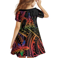 New Caledonia Christmas Family Matching Long Sleeve Bodycon Dress and Hawaiian Shirt Seashell Xmas Tree Tribal Waves DT05 - Polynesian Pride