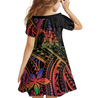 New Caledonia Christmas Family Matching Off The Shoulder Long Sleeve Dress and Hawaiian Shirt Seashell Xmas Tree Tribal Waves DT05 - Polynesian Pride