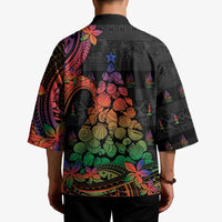 New Caledonia Christmas Kimono Seashell Xmas Tree Tribal Waves - Polynesian Pride