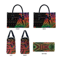 New Caledonia Christmas Leather Bag Seashell Xmas Tree Tribal Waves - Polynesian Pride