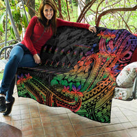 New Caledonia Christmas Quilt Seashell Xmas Tree Tribal Waves - Polynesian Pride