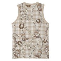 Hawaii Palaka Cowboy Basketball Jersey Shell Maile Lei With Western Patterns - Polynesian Pride