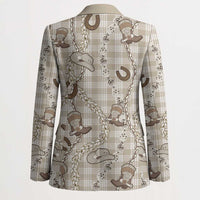 Hawaii Palaka Cowboy Blazer Shell Maile Lei With Western Patterns - Polynesian Pride