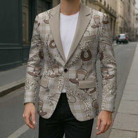 Hawaii Palaka Cowboy Blazer Shell Maile Lei With Western Patterns - Polynesian Pride