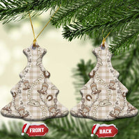 Hawaii Palaka Cowboy Ceramic Ornament Shell Maile Lei With Western Patterns - Polynesian Pride