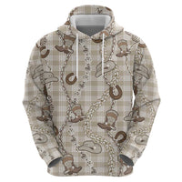 Hawaii Palaka Cowboy Hoodie Shell Maile Lei With Western Patterns - Polynesian Pride