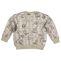 Hawaii Palaka Cowboy Kid Ugly Christmas Sweater Shell Maile Lei With Western Patterns - Polynesian Pride