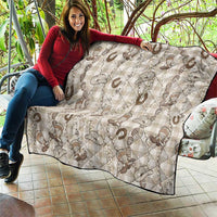 Hawaii Palaka Cowboy Quilt Shell Maile Lei With Western Patterns - Polynesian Pride