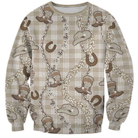 Hawaii Palaka Cowboy Sweatshirt Shell Maile Lei With Western Patterns - Polynesian Pride