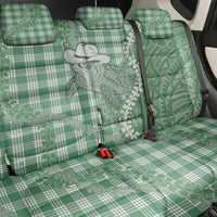 Green Hawaii Palaka Cowboy Turtle Back Car Seat Cover Hawaiian Paniolo Puakenikeni Maile Lei - Polynesian Pride