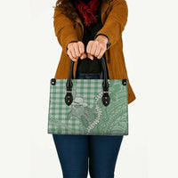 Green Hawaii Palaka Cowboy Turtle Leather Bag Hawaiian Paniolo Puakenikeni Maile Lei - Polynesian Pride