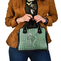 Green Hawaii Palaka Cowboy Turtle Shoulder Handbag Hawaiian Paniolo Puakenikeni Maile Lei - Polynesian Pride