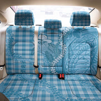 Blue Hawaii Palaka Cowboy Turtle Back Car Seat Cover Hawaiian Paniolo Puakenikeni Maile Lei - Polynesian Pride