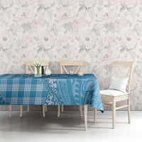 Blue Hawaii Palaka Cowboy Turtle Tablecloth Hawaiian Paniolo Puakenikeni Maile Lei - Polynesian Pride