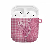 Pink Hawaii Palaka Cowboy Turtle AirPods Case Hawaiian Paniolo Puakenikeni Maile Lei DT05 Pink - Polynesian Pride
