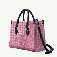 Pink Hawaii Palaka Cowboy Turtle Leather Bag Hawaiian Paniolo Puakenikeni Maile Lei - Polynesian Pride