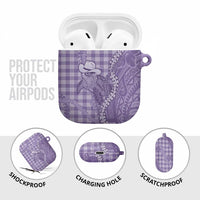 Purple Hawaii Palaka Cowboy Turtle AirPods Case Hawaiian Paniolo Puakenikeni Maile Lei DT05 - Polynesian Pride
