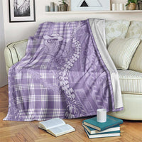 Purple Hawaii Palaka Cowboy Turtle Blanket Hawaiian Paniolo Puakenikeni Maile Lei - Polynesian Pride