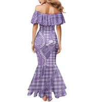 Purple Hawaii Palaka Cowboy Turtle Mermaid Dress Hawaiian Paniolo Puakenikeni Maile Lei - Polynesian Pride