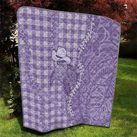 Purple Hawaii Palaka Cowboy Turtle Quilt Hawaiian Paniolo Puakenikeni Maile Lei - Polynesian Pride